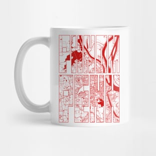 Phnom Penh, Cambodia City Map Typography - Oriental Mug